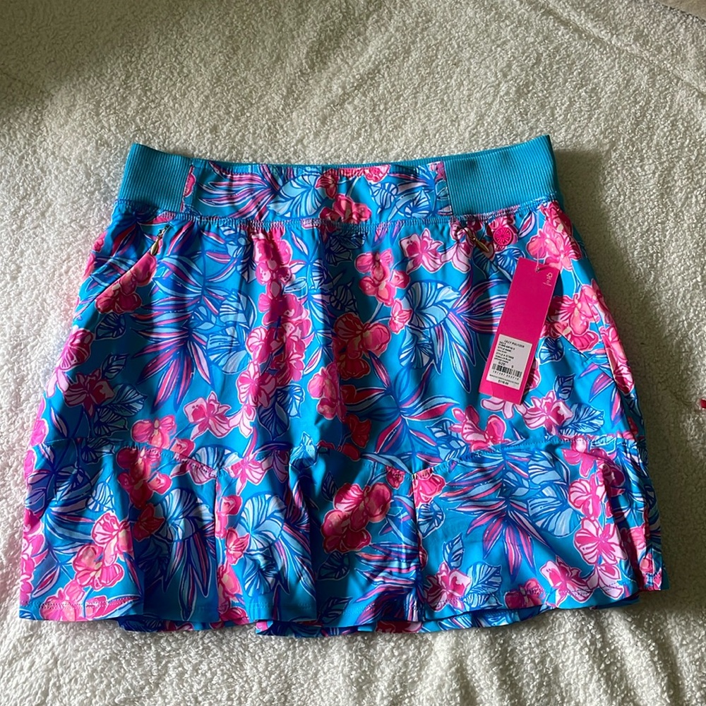 Lilly Pulitzer Fara Skort Cumulas Blue Orchid Oasis